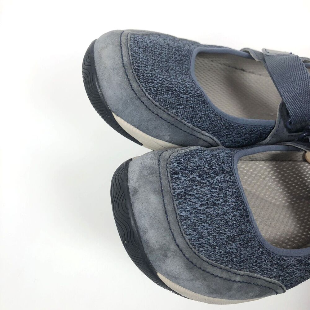 Dansko Hennie Mary Jane Flat Shoes Size 40 / 9.5 - 10 Blue Suede Walking Comfort - Picture 3 of 9
